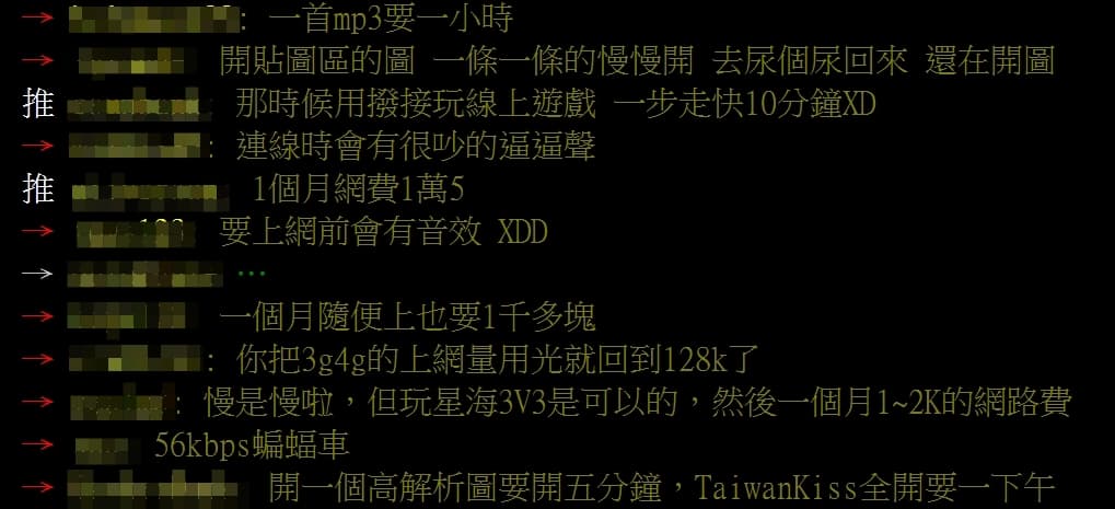 關於頻寬PTT網友的討論