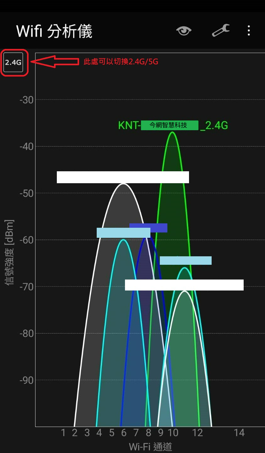 WIFI分析儀操作畫面